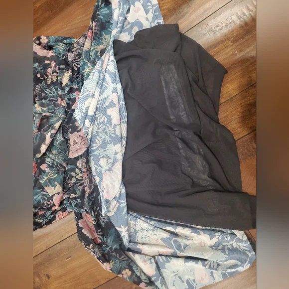 Rebecca Taylor La Vie Faded Garden Mesh Long Sleeve Dress Large - Picture 7 of 16